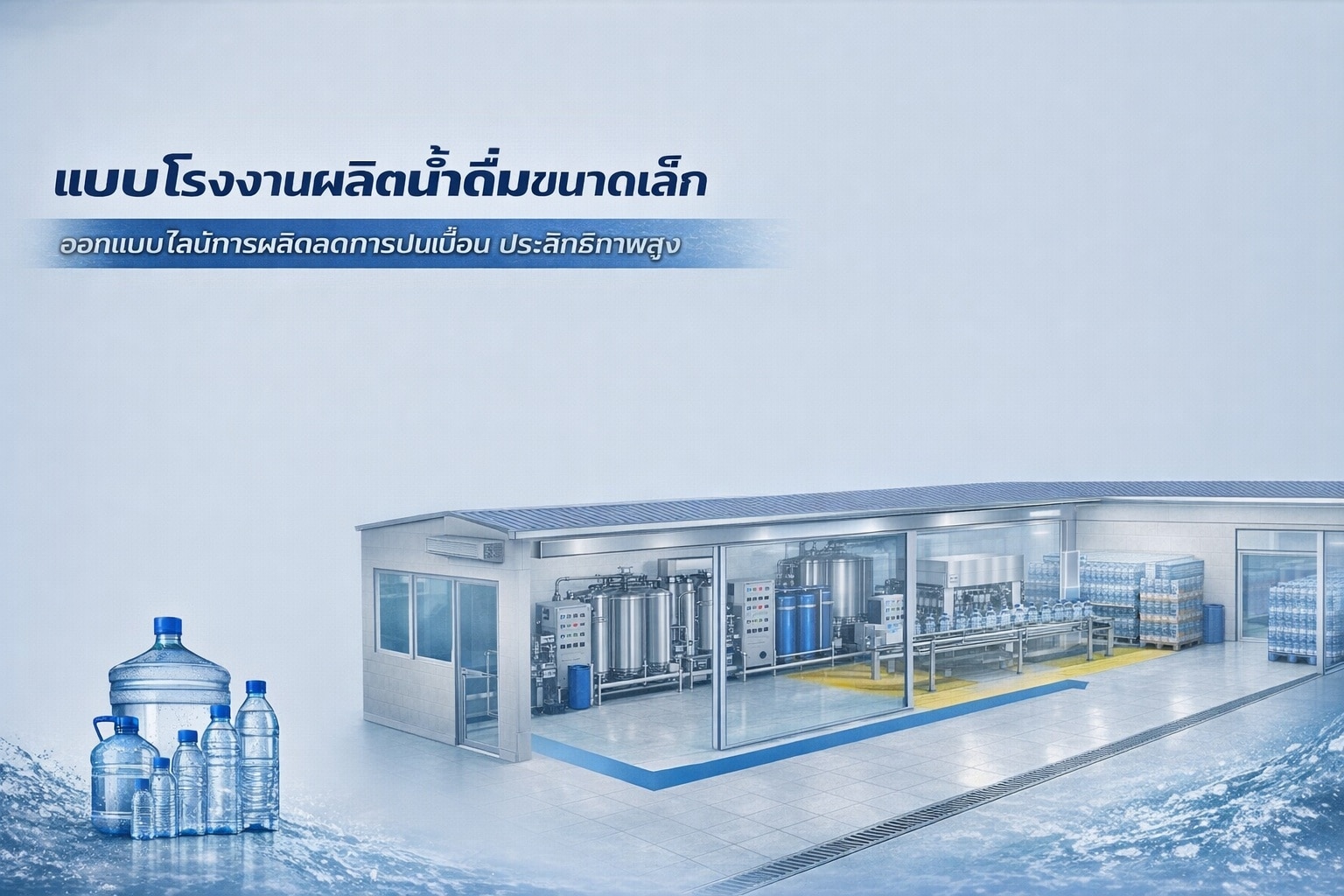 แผนผังโรงงานผลิตน้ำดื่มขนาดเล็ก