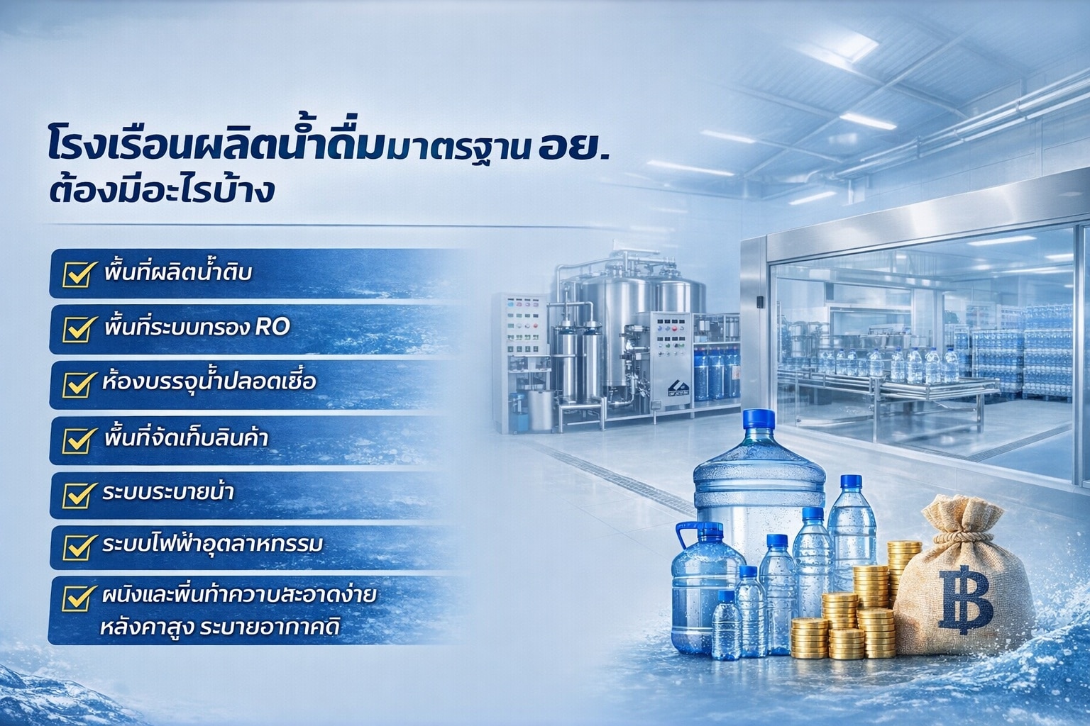 โรงเรือนผลิตน้ำดื่มมาตรฐาน-อย